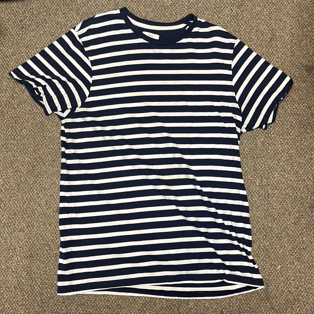London blue/white striped T shirt